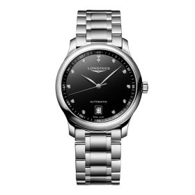 Montre Longines Master Collection Cadran Noir laqué poli Bracelet Acier