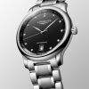 Montre Longines Master Collection Cadran Noir laqué poli Bracelet Acier