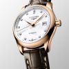 Montre Longines Master Collection Cadran Nacre blanche Bracelet Alligator
