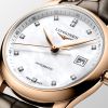 Montre Longines Master Collection Cadran Nacre blanche Bracelet Alligator