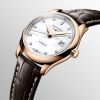 Montre Longines Master Collection Cadran Nacre blanche Bracelet Alligator