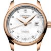 Montre Longines Master Collection Cadran Nacre blanche Bracelet Alligator