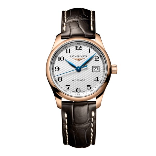Montre Longines Master Collection Cadran Argenté "grain d'orge" Bracelet Alligator