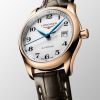 Montre Longines Master Collection Cadran Argenté "grain d'orge" Bracelet Alligator