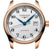 Montre Longines Master Collection Cadran Argenté "grain d'orge" Bracelet Alligator