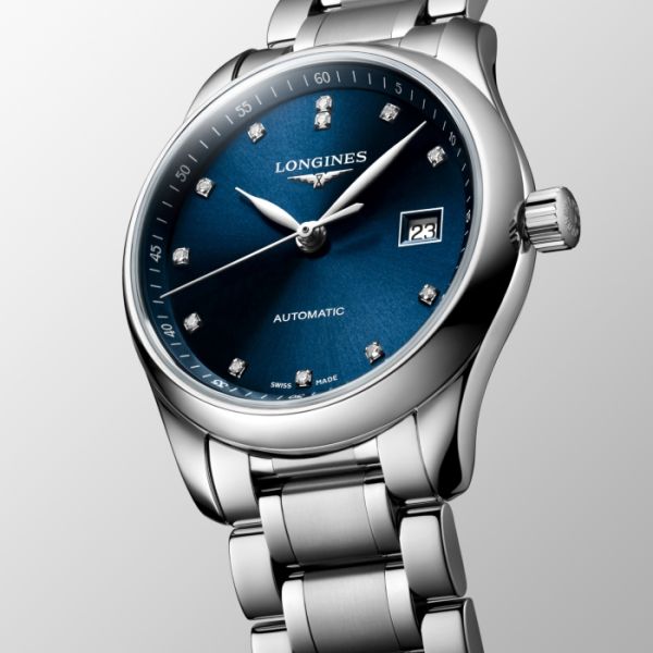 Montre Longines Master Collection Cadran Bleu soleillé Bracelet Acier