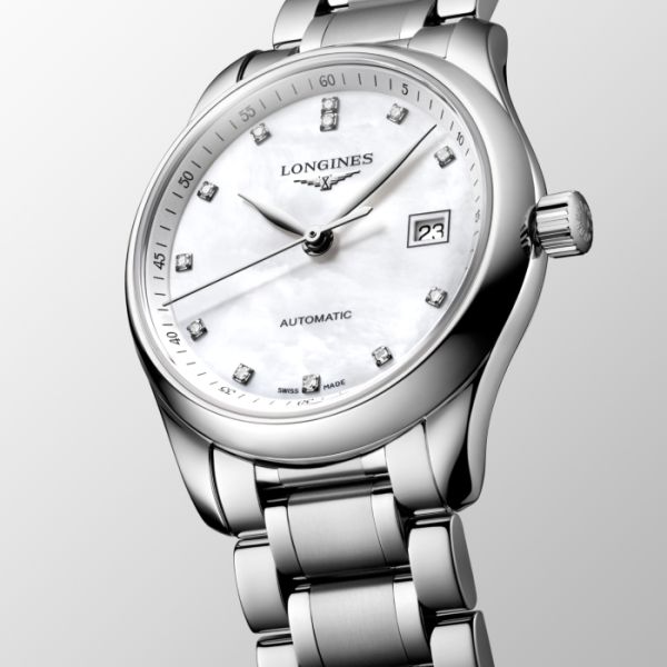 Montre Longines Master Collection Cadran Nacre blanche Bracelet Acier