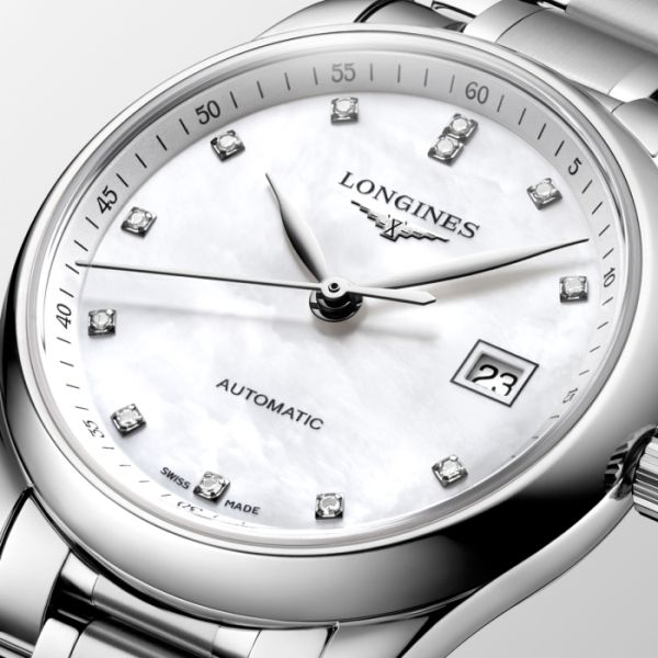 Montre Longines Master Collection Cadran Nacre blanche Bracelet Acier