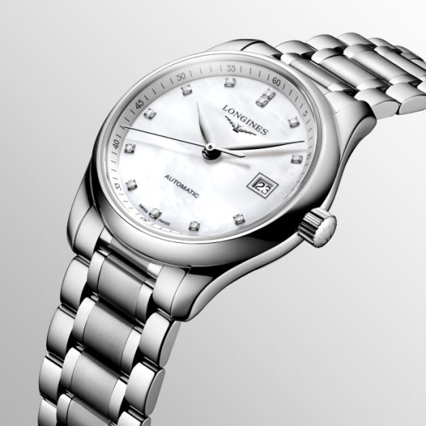Montre Longines Master Collection Cadran Nacre blanche Bracelet Acier