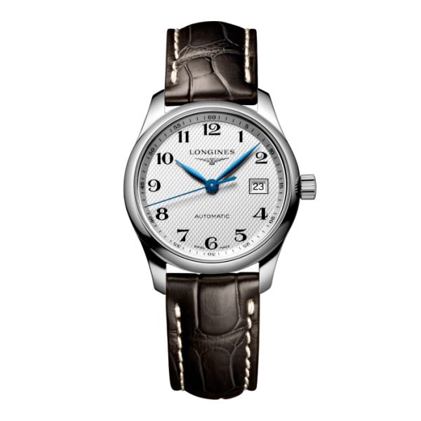 Montre Longines Master Collection Cadran Argenté "grain d'orge" Bracelet Alligator