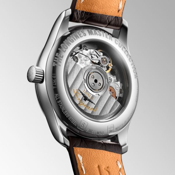Montre Longines Master Collection Cadran Argenté "grain d'orge" Bracelet Alligator