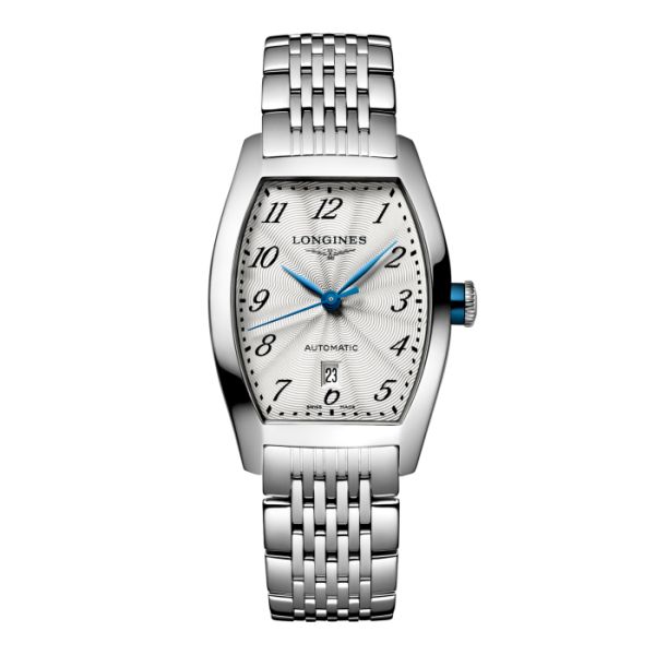 Montre Longines Evidenza Cadran Argenté "flinqué" Bracelet Acier