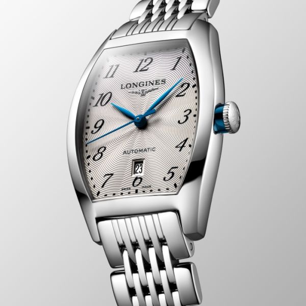 Montre Longines Evidenza Cadran Argenté "flinqué" Bracelet Acier