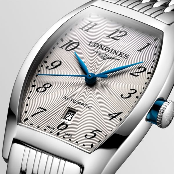 Montre Longines Evidenza Cadran Argenté "flinqué" Bracelet Acier