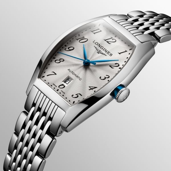 Montre Longines Evidenza Cadran Argenté "flinqué" Bracelet Acier