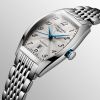 Montre Longines Evidenza Cadran Argenté "flinqué" Bracelet Acier