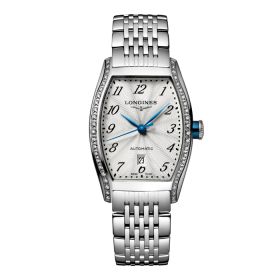 Montre Longines Evidenza Cadran Argenté "flinqué" Bracelet Acier