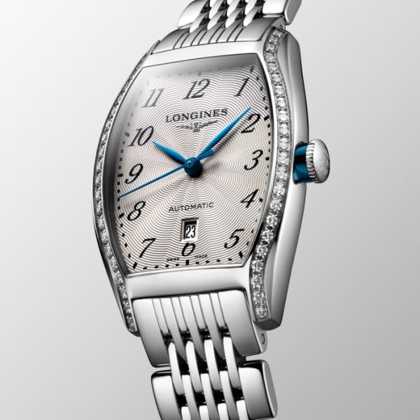Montre Longines Evidenza Cadran Argenté "flinqué" Bracelet Acier