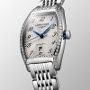 Montre Longines Evidenza Cadran Argenté "flinqué" Bracelet Acier