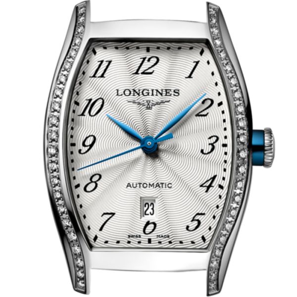 Montre Longines Evidenza Cadran Argenté "flinqué" Bracelet Alligator