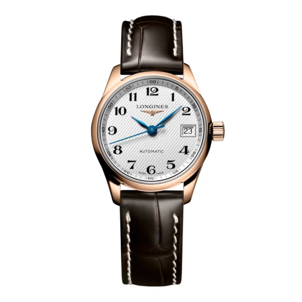 Montre Longines Master Collection Cadran Argenté "grain d'orge" Bracelet Alligator