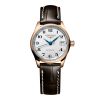 Montre Longines Master Collection Cadran Argenté "grain d'orge" Bracelet Alligator