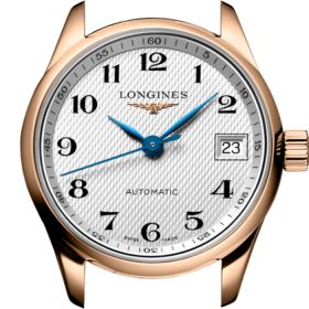 Montre Longines Master Collection Cadran Argenté "grain d'orge" Bracelet Alligator
