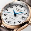Montre Longines Master Collection Cadran Argenté "grain d'orge" Bracelet Alligator