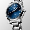 Montre Longines Master Collection Cadran Bleu soleillé Bracelet Acier