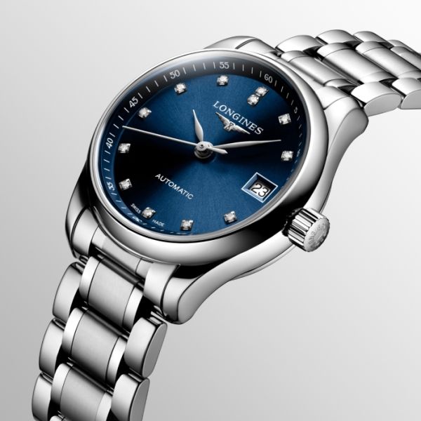 Montre Longines Master Collection Cadran Bleu soleillé Bracelet Acier