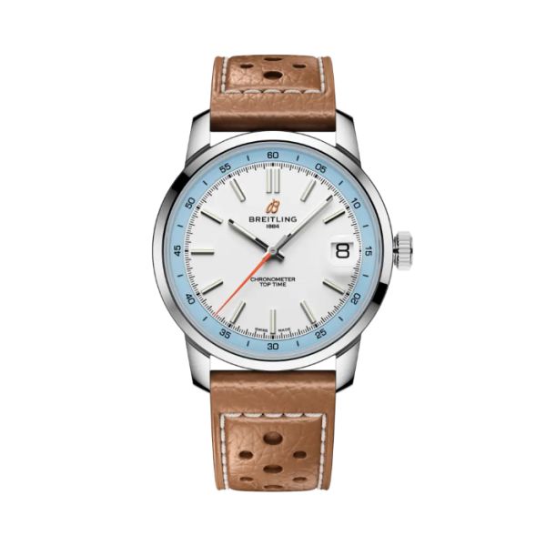 Montre Breitling Top Time B31 Cadran Blanc Bracelet Cuir