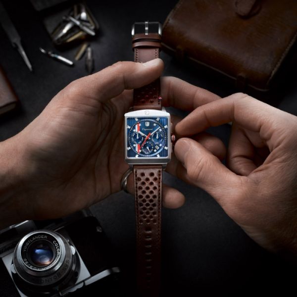 Montre Depancel Série R - F-BACK - DUSK BLUE Bracelet Cuir