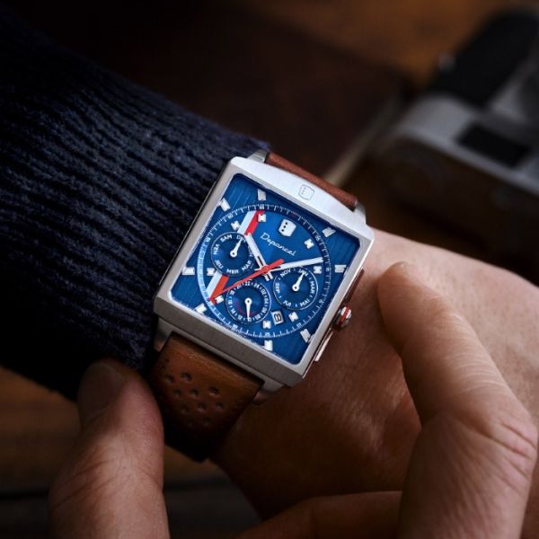 Montre Depancel Série R - F-BACK - DUSK BLUE Bracelet Cuir
