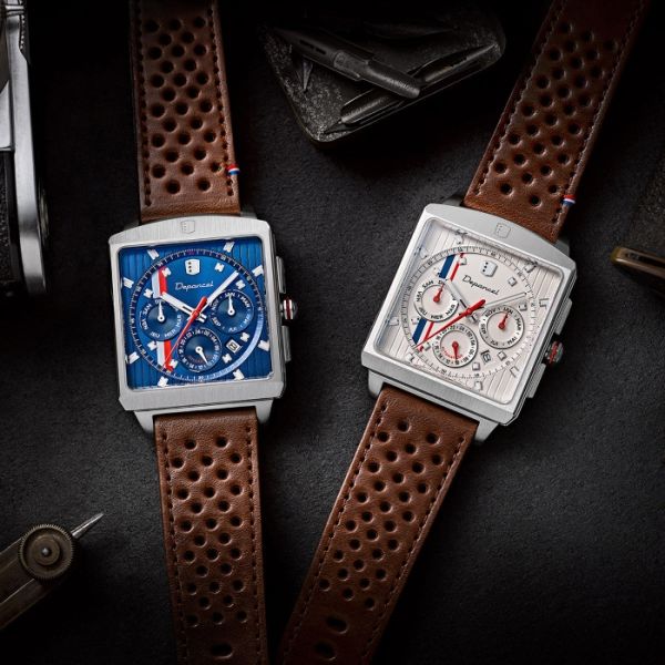 Montre Depancel Série R - F-BACK - DUSK BLUE Bracelet Cuir