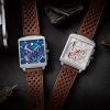 Montre Depancel Série-R01 Blue Calendrier Automatique Bracelet Racing Marron