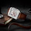 Montre Depancel Série-R01 Ivory Calendrier Automatique Bracelet Racing Marron