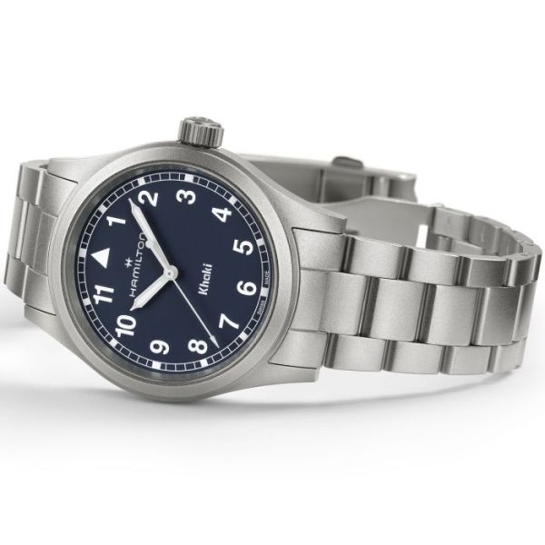 Montre Hamilton Khaki Field Quartz 38?mm Cadran Bleu