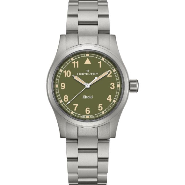Montre Hamilton Khaki Field Quartz 38?mm Cadran Vert