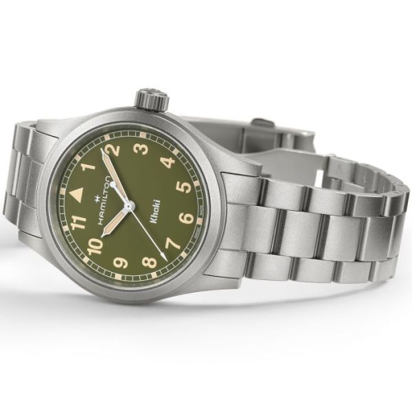 Montre Hamilton Khaki Field Quartz 38?mm Cadran Vert