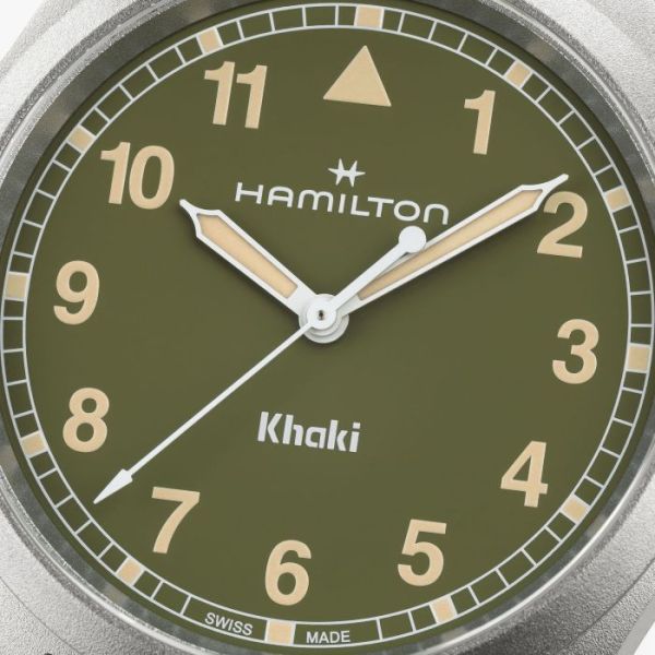 Montre Hamilton Khaki Field Quartz 38?mm Cadran Vert