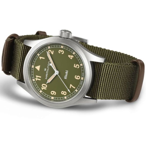 Montre Hamilton Khaki Field Quartz 38?mm Cadran Vert