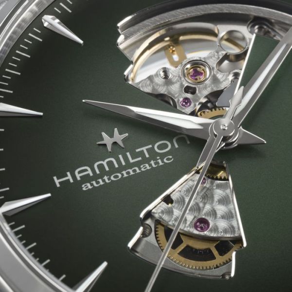 Montre Hamilton Jazzmaster Open Heart Auto 42mm Cadran Vert