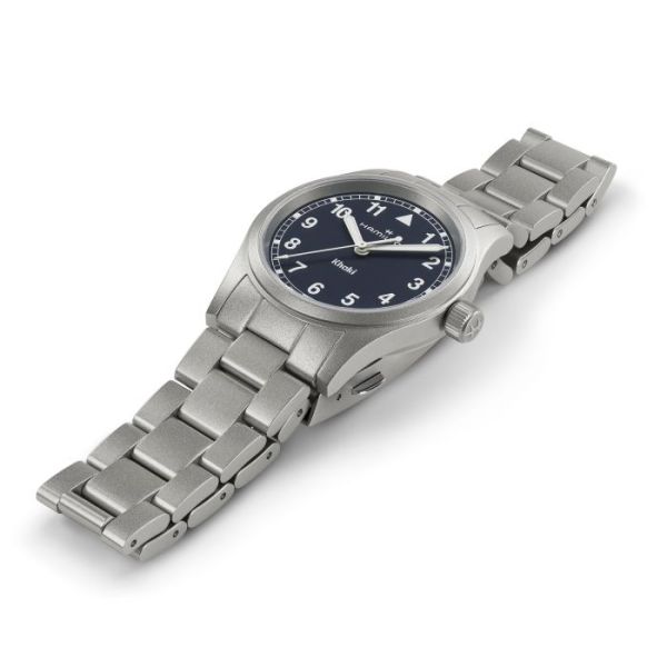 Montre Hamilton Khaki Field Quartz 33?mm Cadran Bleu