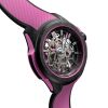 Montre Norqain Wild One Skeleton 39mm Hyper Pink Bracelet Caoutchouc