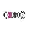 Montre Norqain Wild One Skeleton 39mm Hyper Pink Bracelet Caoutchouc