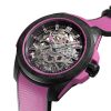 Montre Norqain Wild One Skeleton 39mm Hyper Pink Bracelet Caoutchouc
