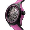 Montre Norqain Wild One Skeleton 39mm Hyper Pink Bracelet Caoutchouc