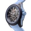 Montre Norqain Wild One Skeleton 39mm Purple Ice Blue Bracelet Caoutchouc