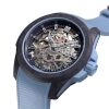 Montre Norqain Wild One Skeleton 39mm Purple Ice Blue Bracelet Caoutchouc