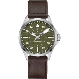 Montre Hamilton Khaki Aviation Pilot Auto 39mm Cadran Vert